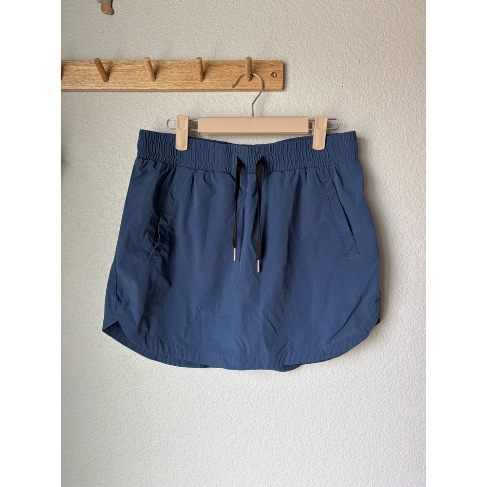 Halara Women Blue Active Skort Elastic Waist Drawstring Pockets Size M